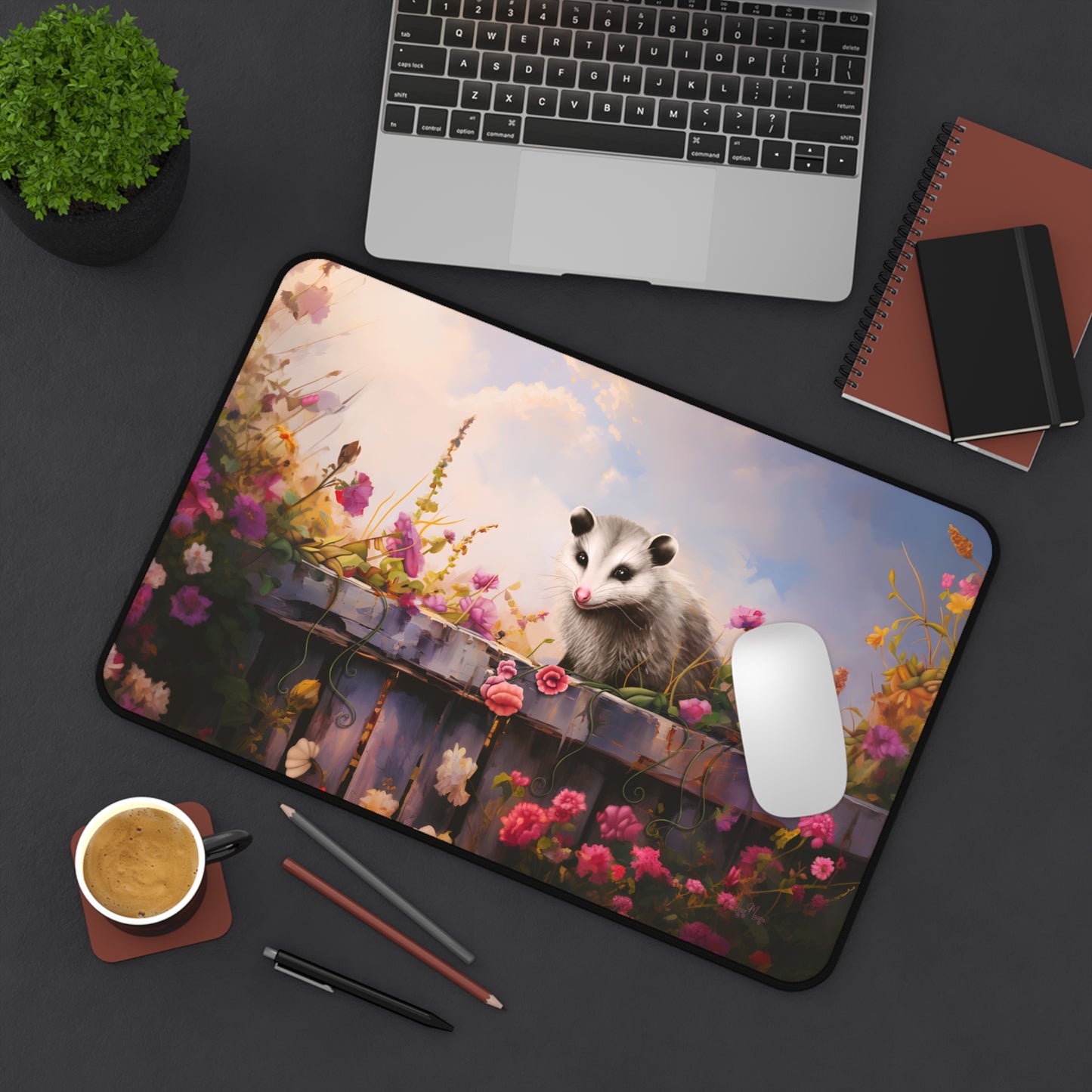 Opossum's Secret Retreat Desk Mat