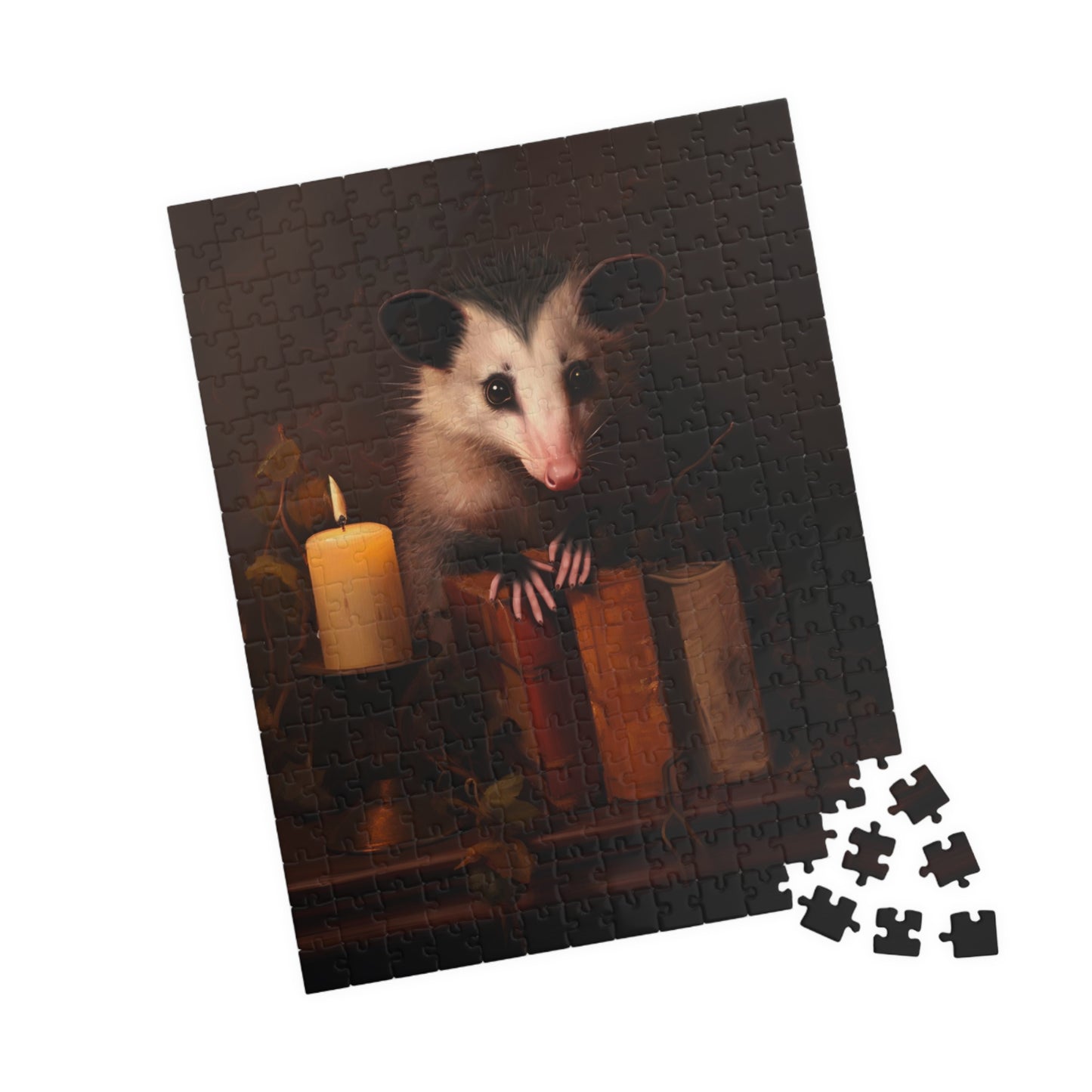 Opossum with Antique Books | Jigsaw Puzzle