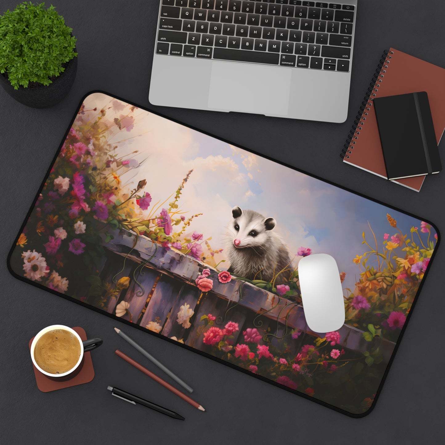 Opossum's Secret Retreat Desk Mat