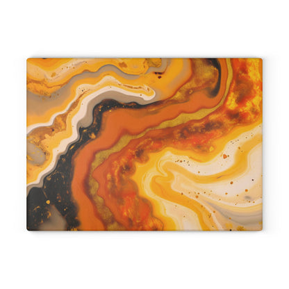 Terracotta and Black Granite Glass Cutting Board