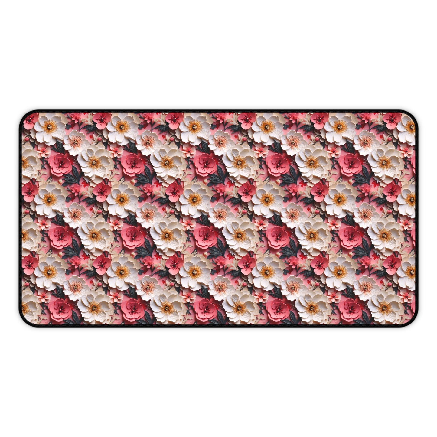 Floral Papercut Delight Desk Mat