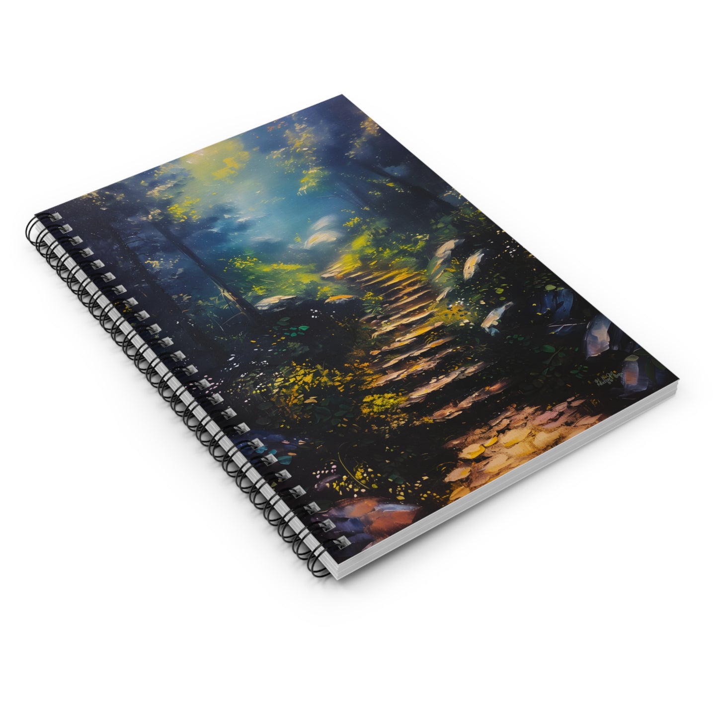 Hidden Forest Pathway | Ruled Line Spiral Notebook