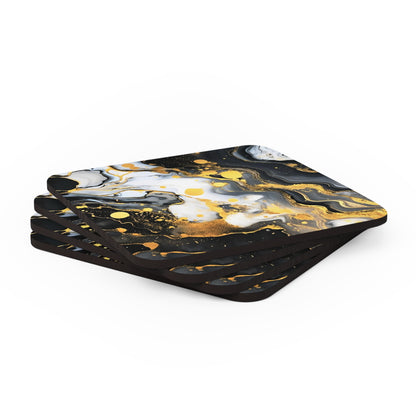 Black and Gray Geode | Set of 4 Coasters