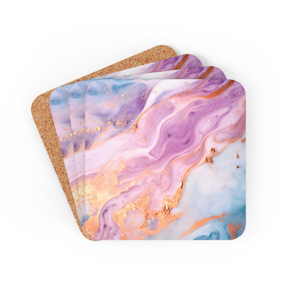 Blue and Purple Unicorn Geode | Set of 4 Coasters