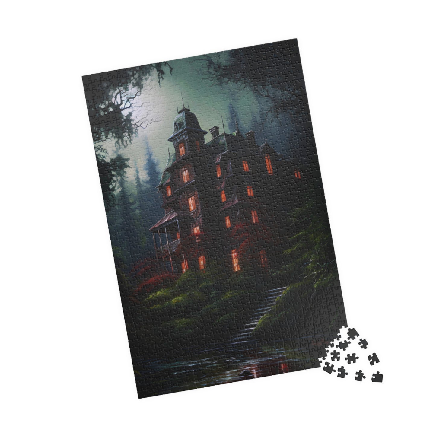 Nocturnal Victorian Manor | Jigsaw Puzzle