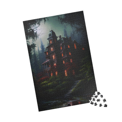 Nocturnal Victorian Manor | Jigsaw Puzzle