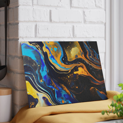 Black and Navy Celestial Glass Cutting Board