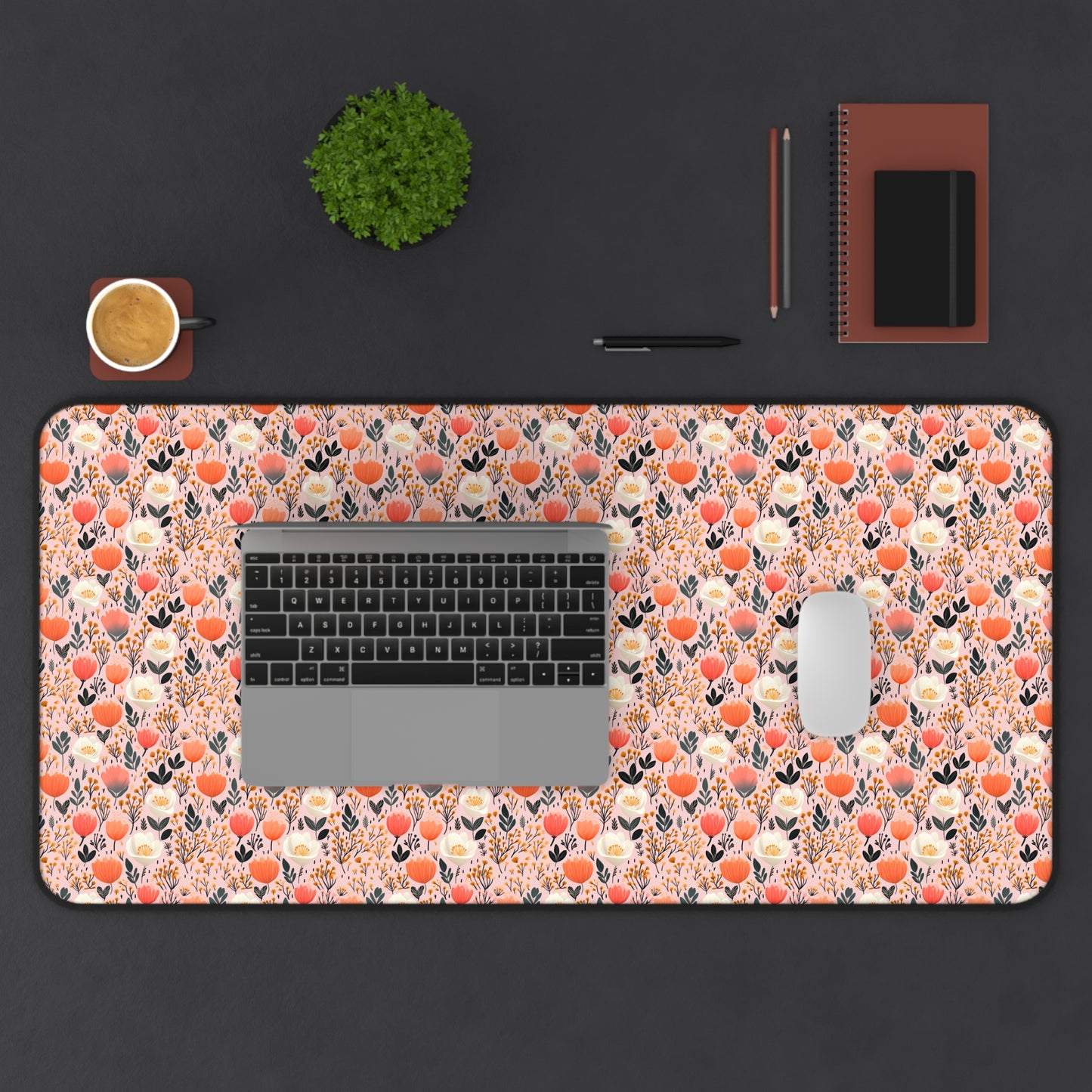 Floral Folk Whimsy Desk Mat