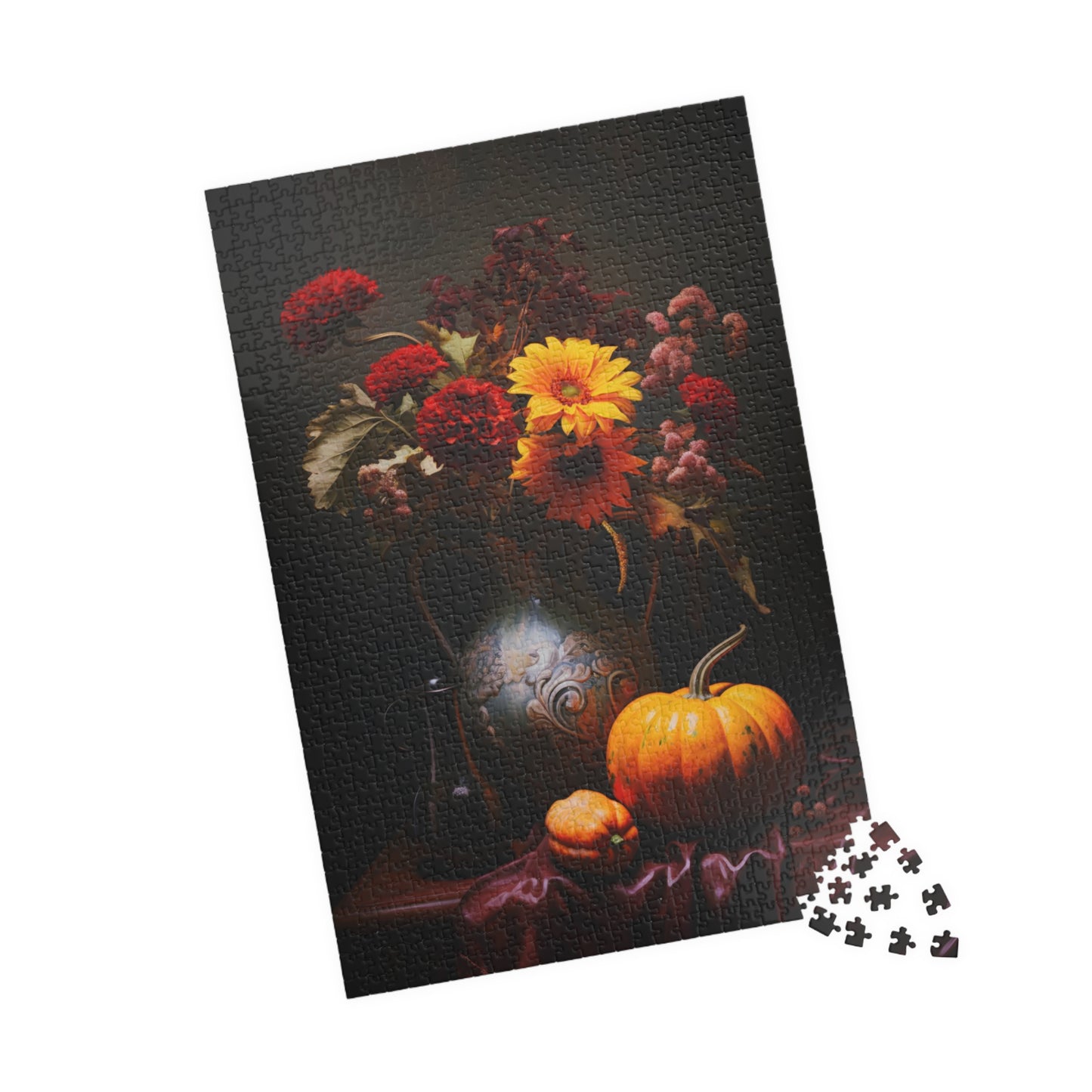 Autumn Flower Bouquet with Pumpkins | Jigsaw Puzzle