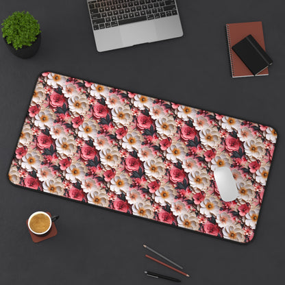 Floral Papercut Delight Desk Mat