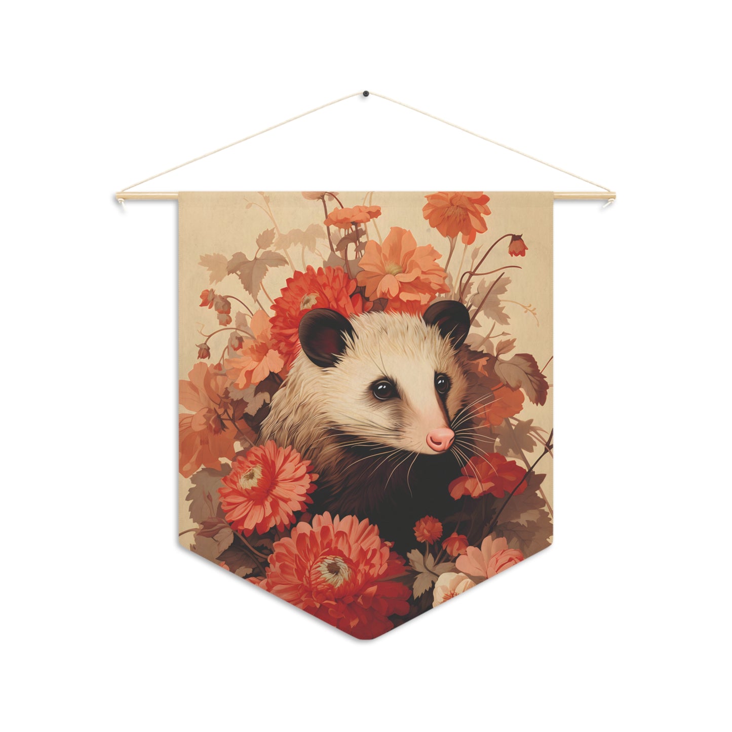 Opossum's Enchanted Haven | Hanging Pennant