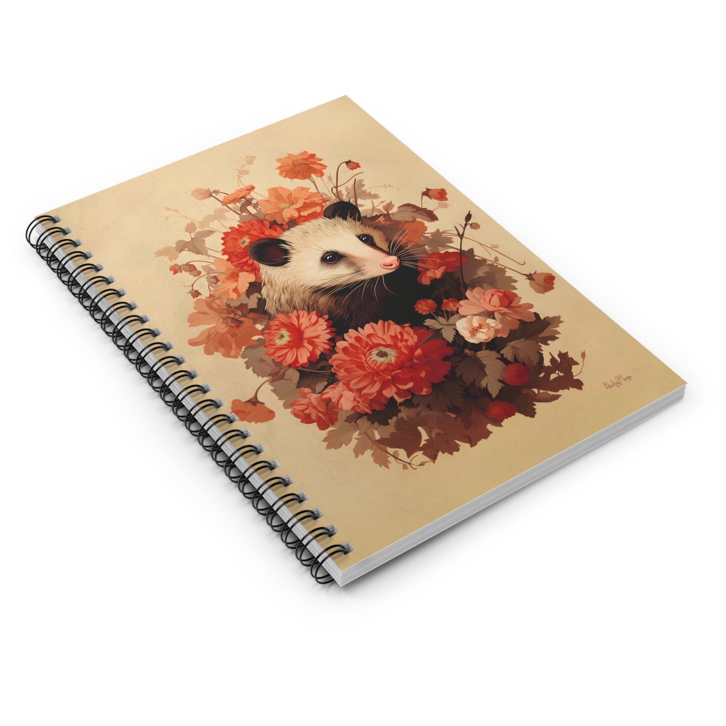 Opossum's Enchanted Haven | Ruled Line Spiral Notebook