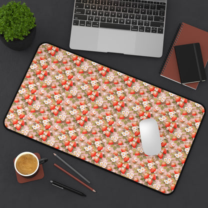 Symphony of Strawberries Desk Mat