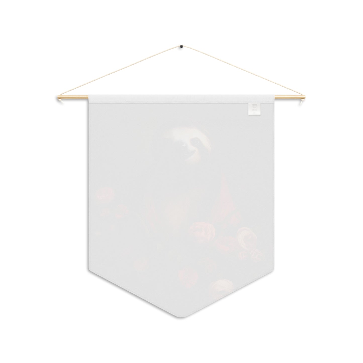 Majestic Sloth with Lush Flowers | Hanging Pennant