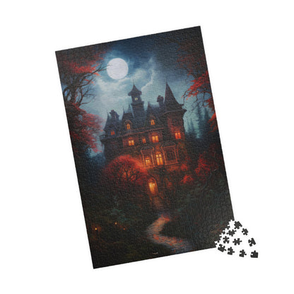 Moonlit Victorian Manor | Jigsaw Puzzle