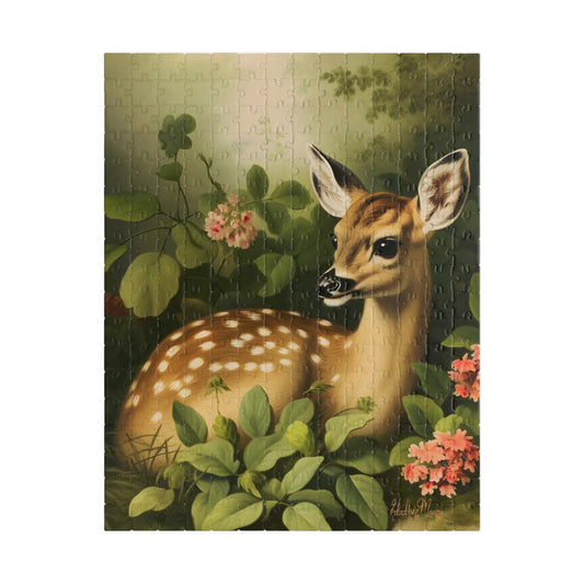 Fawn Amongst Flowers | Jigsaw Puzzle