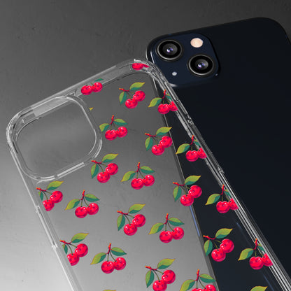 Cherry Pattern | Clear Phone Case