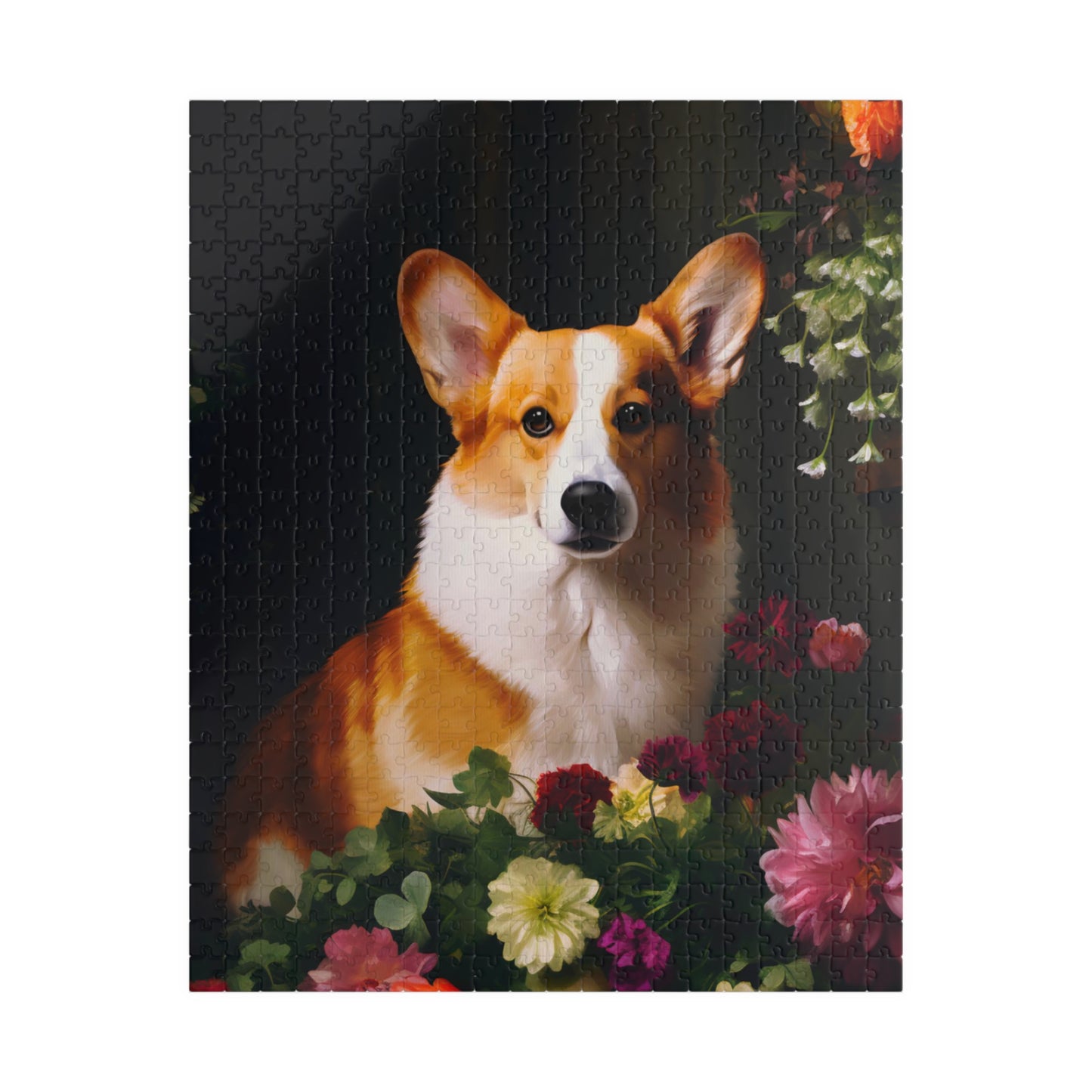 Corgi Amongst Flowers | Jigsaw Puzzle