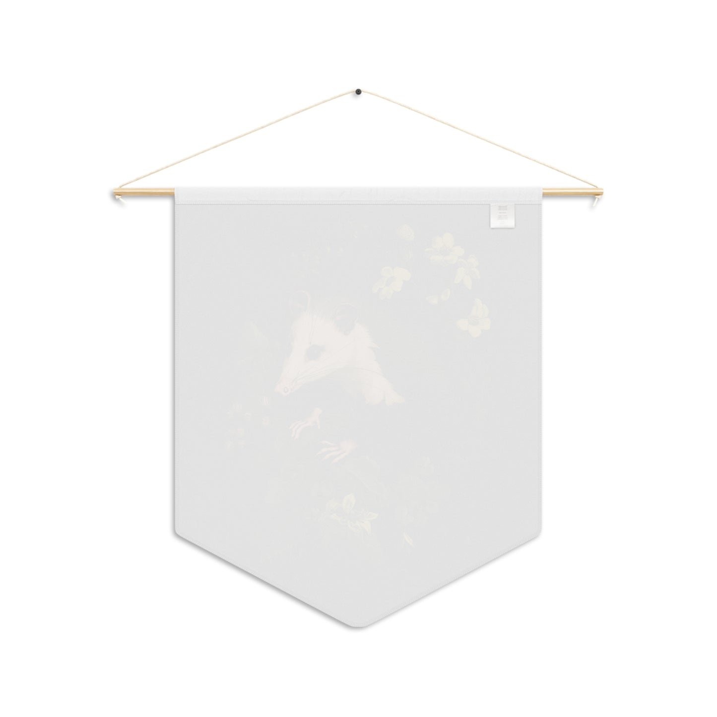 Opossum with Yellow Flowers | Hanging Pennant