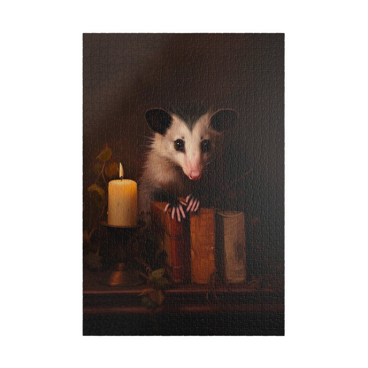 Opossum with Antique Books | Jigsaw Puzzle