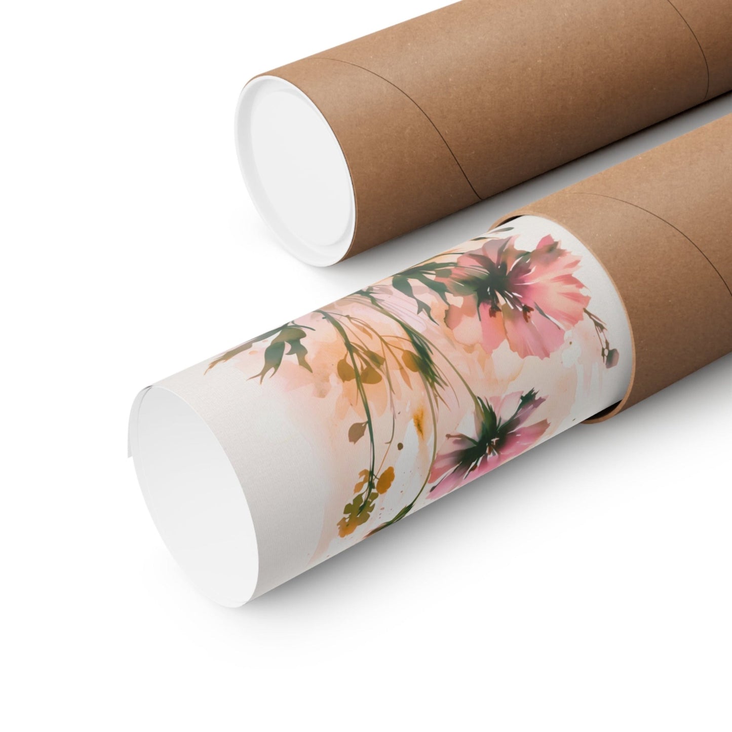 Pink Watercolor Wildflowers