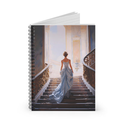 Cinderella's Ephemeral Ascent | Ruled Line Spiral Notebook