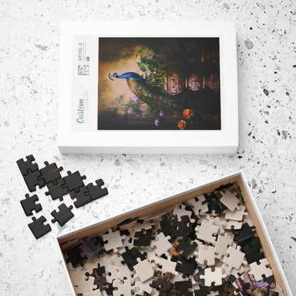 Peacock Perched Upon a Pedestal | Jigsaw Puzzle