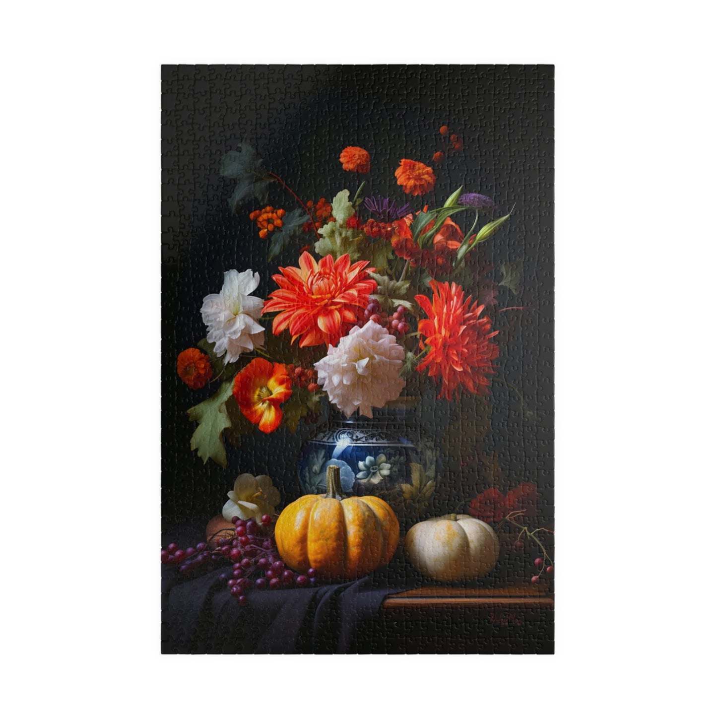 Flower Bouquet with Pumpkins and Fruit | Jigsaw Puzzle