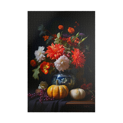 Flower Bouquet with Pumpkins and Fruit | Jigsaw Puzzle
