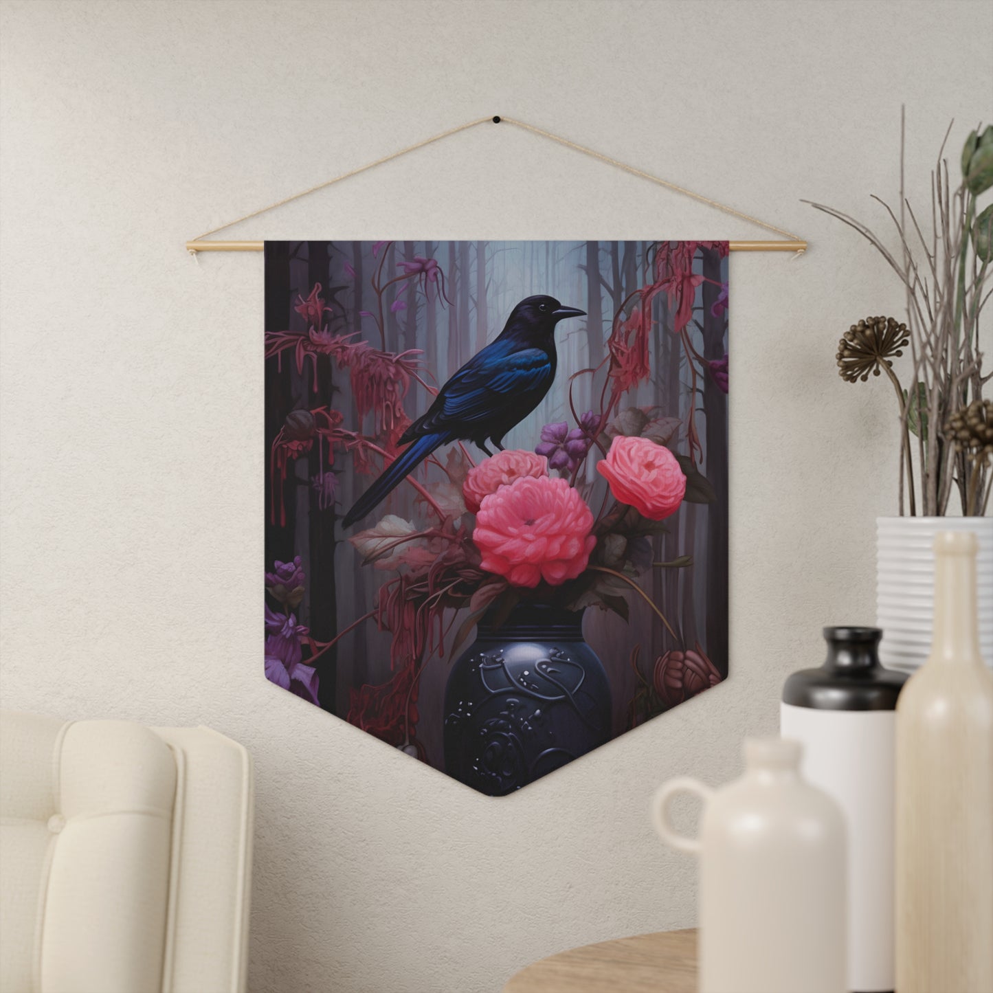 Crow's Twilight Sonata | Hanging Pennant