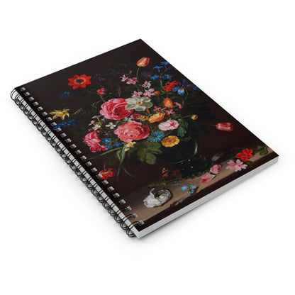 A Bouquet of Flowers | Ruled Line Spiral Notebook