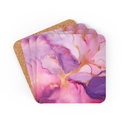 Lilac and Pink Geode | Set of 4 Coasters