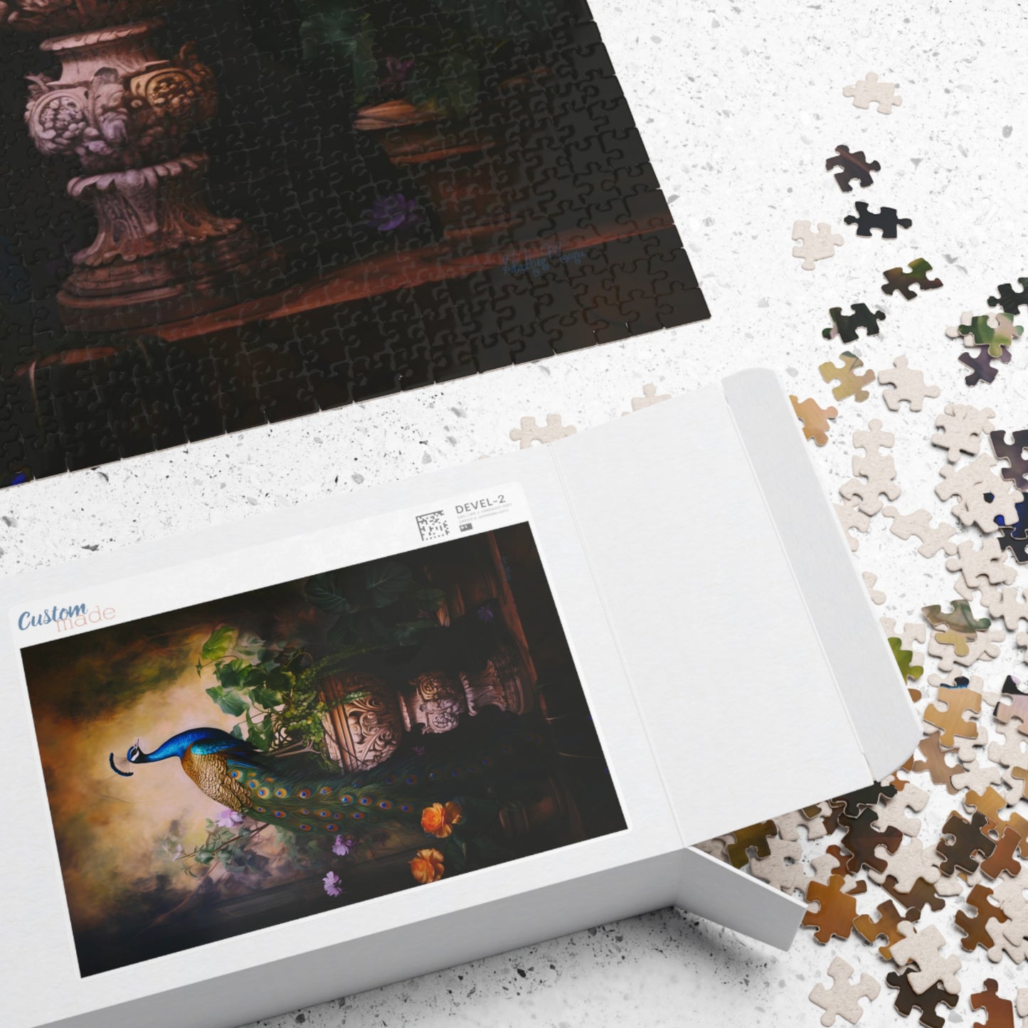 Peacock Perched Upon a Pedestal | Jigsaw Puzzle