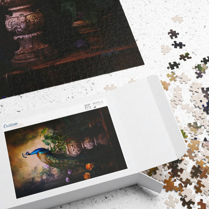 Peacock Perched Upon a Pedestal | Jigsaw Puzzle