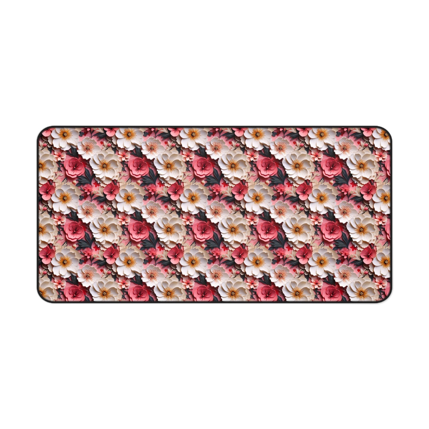 Floral Papercut Delight Desk Mat