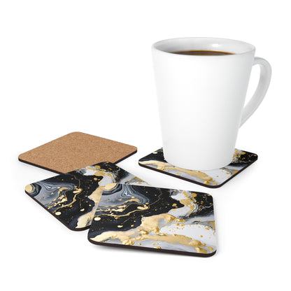 Black and Ivory Geode | Set of 4 Coasters