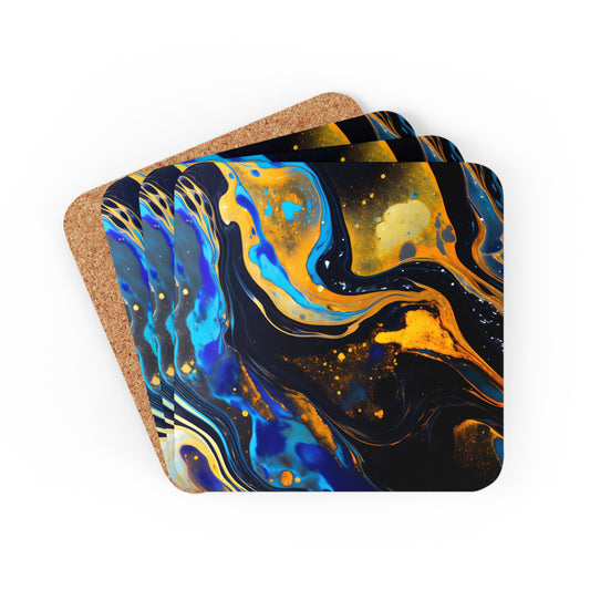 Black and Navy Celestial | Set of 4 Coasters