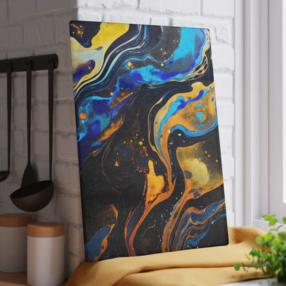 Black and Navy Celestial Glass Cutting Board