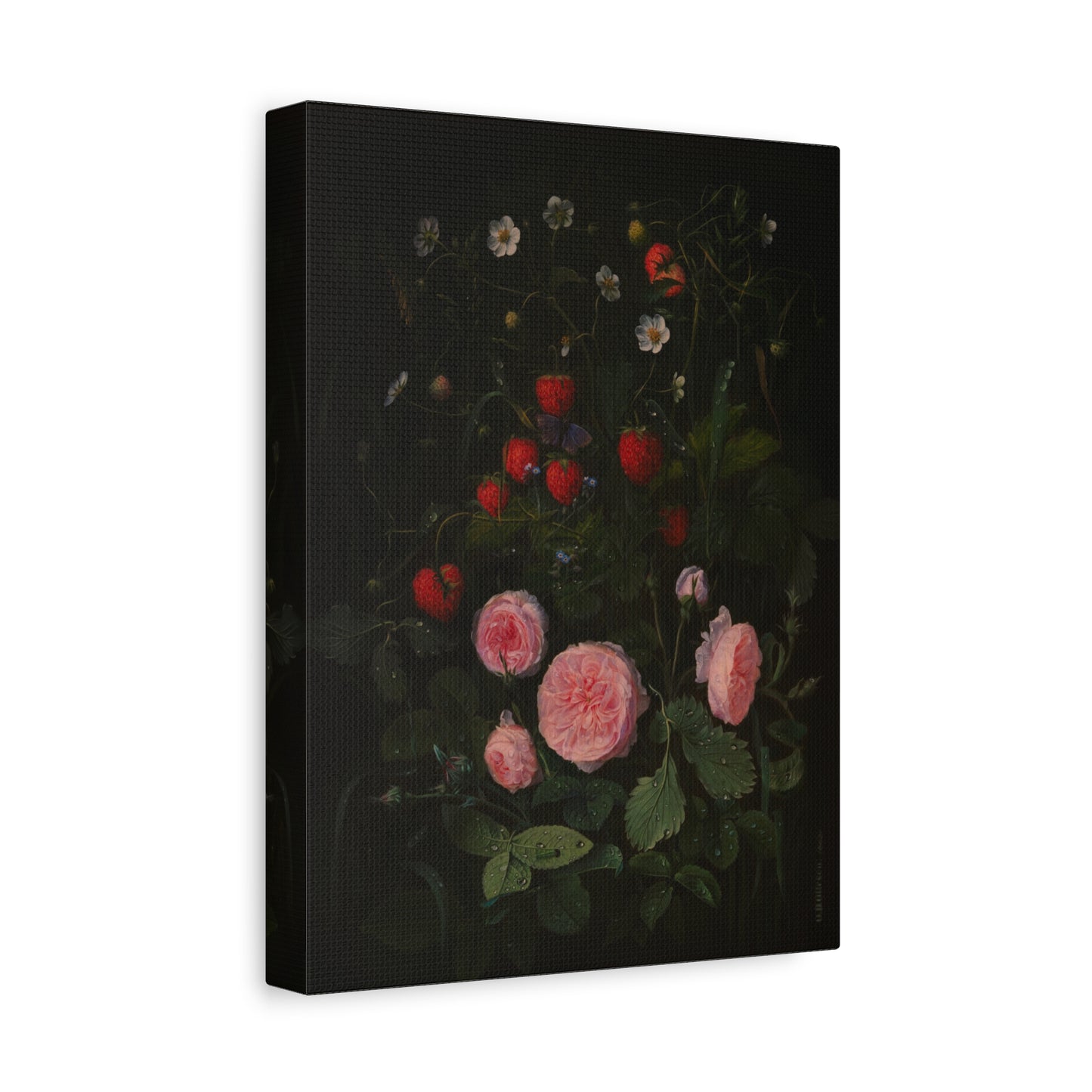 Still Life with Strawberries and Roses Canvas Print