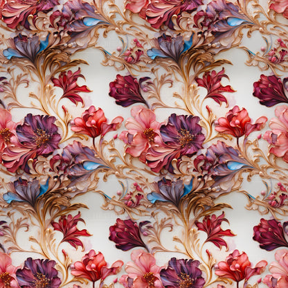 Floral Art Nouveau Elegance | Phone Wallpaper