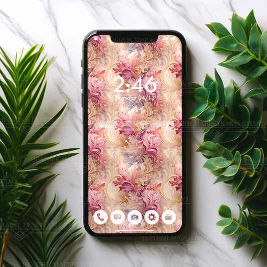 Art Nouveau Botanical Bliss | Phone Wallpaper