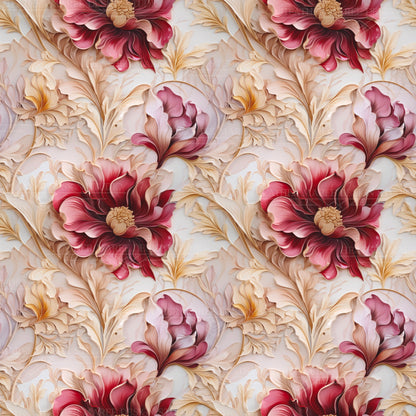Gilded Art Deco Flowers | Phone Wallpaper
