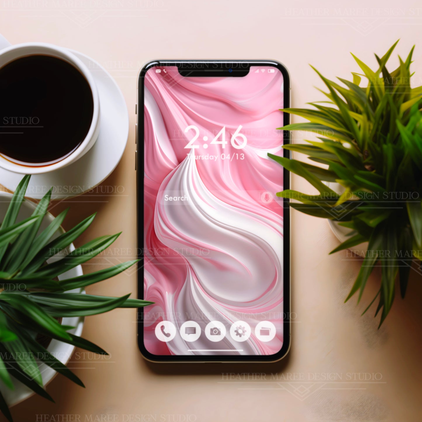 Pink Frosting Bliss | Phone Wallpaper