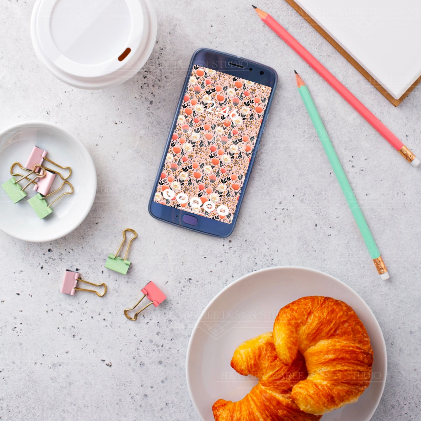 Floral Folk Whimsy | Phone Wallpaper