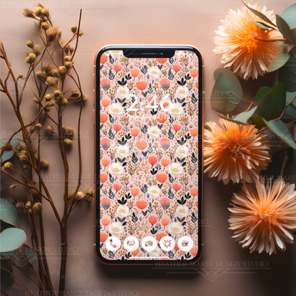Floral Folk Whimsy | Phone Wallpaper