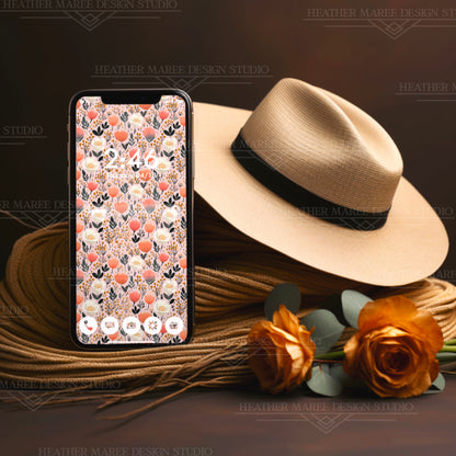 Floral Folk Whimsy | Phone Wallpaper