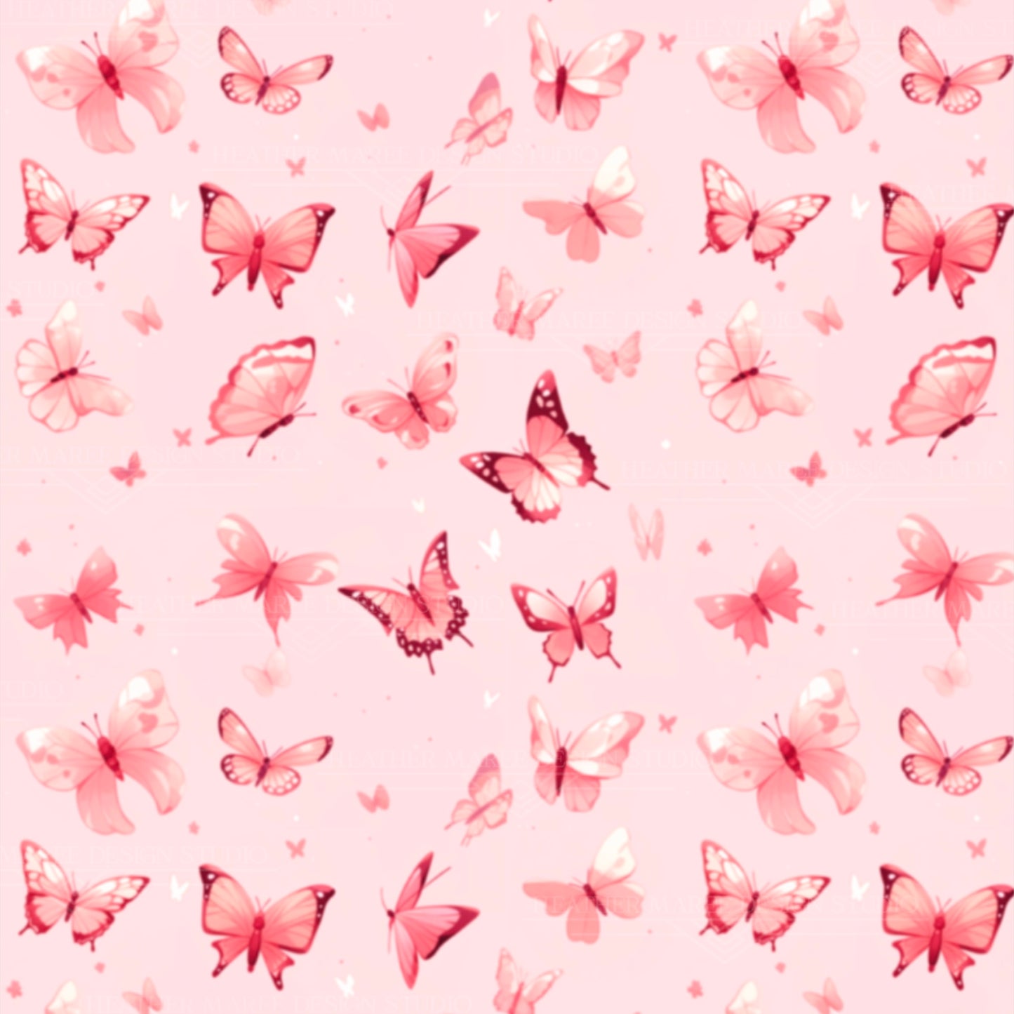 Whimsical Pink Butterflies | Phone Wallpaper