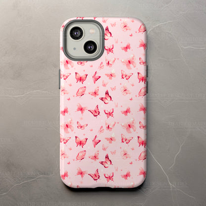 Whimsical Pink Butterflies | Tough Phone Case