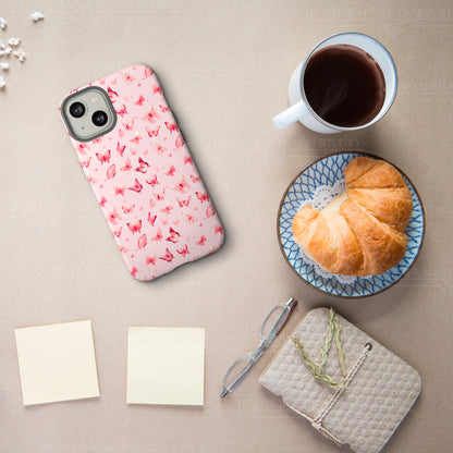Whimsical Pink Butterflies | Tough Phone Case