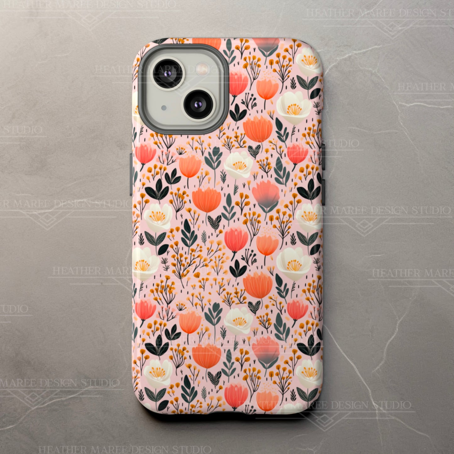 Floral Folk Whimsy | Tough Phone Case